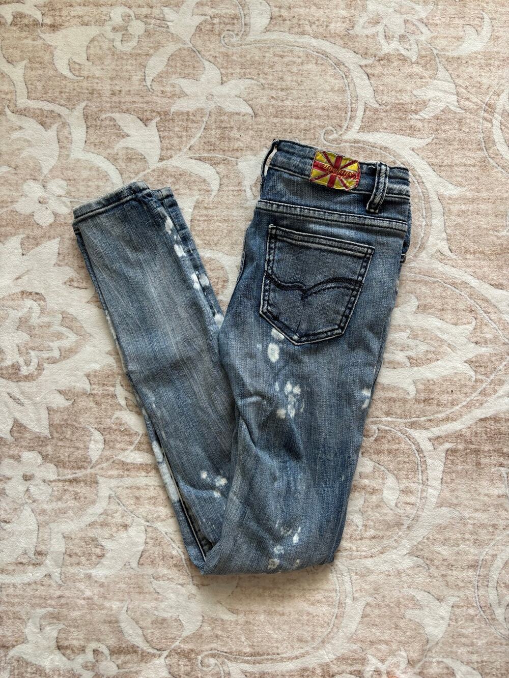 Machine Nouvelle Mode Distressed Bleached Low Rise Grunge jeans Size 28